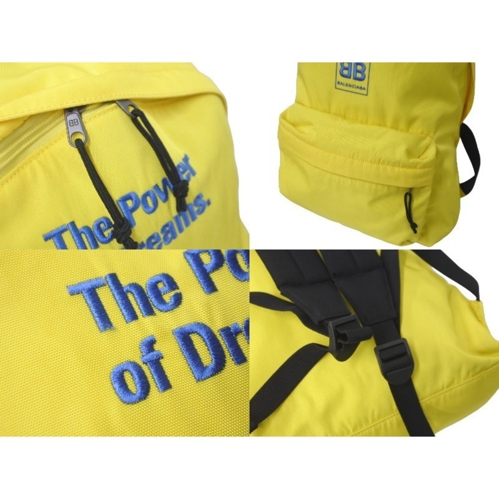 BALENCIAGA Backpack Daypack The Power of Dreams Logo Yellow - Picture 7 of 10